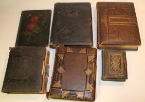 Large collection of family photograph of mainly late Victorian era. Five leather bound albums and