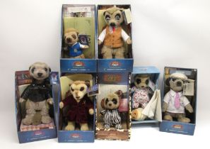 Collection of boxed Yakov's Toy Shop meercat soft toys