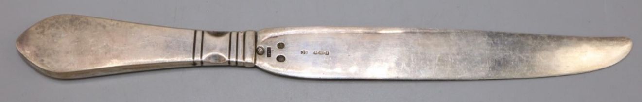 Georg Jensen - early C20th Antik pattern sterling silver knife, hallmarked blade, 2.6ozt, L26cm