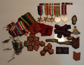 Set of WWII medals (Recipient unknown) The Africa Star with 8th Army clasp (23/10/42-23/5/43). The