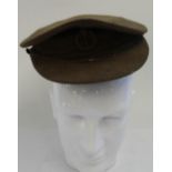 Auxiliary Territorial Service Officers Peak cap. Dated 1946, W.D.282. Size 6 3/4 .