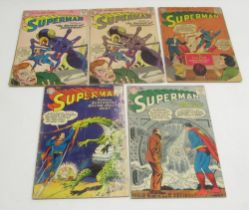 DC Silver Age - Superman issues #110 (x2), 111, 114 & 117, a/f (5)