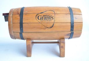 "The Wee Dram", characterful homemade wooden Whiskey Barrel pub model, removeable side for viewing