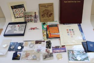Royal Mail Mint Collectors pack 1991, 1840 penny black, folder of FDCs, selection of other stamps