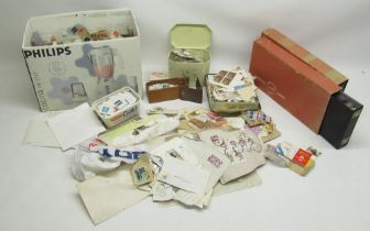 Large mixed collection of loose British and International stamps inc. 2 First Day cover albums