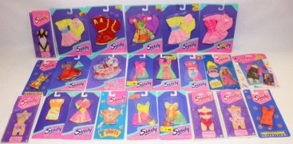 Collection of various 1990s carded/unopened Sindy doll outfits (23)