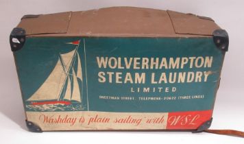 Wolverhampton Steam Laundry Ltd cardboard box, 63.5cm x 35cm x 18cm