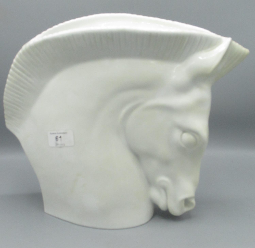 Royal Worcester Porcelain vase modelled as a horse head, H28cm - Image 3 of 4