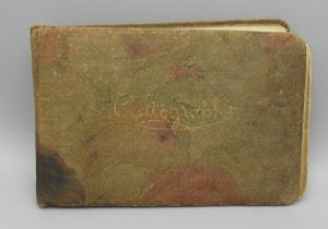 1920s autograph book with sketches and drawings by Spencer Alger, J. Pratt, G.H. Fawkes, J. Price,