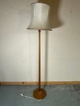 Alan Acornman Grainger, Acorn Industries Brandsby - an oak standard lamp, faceted column on