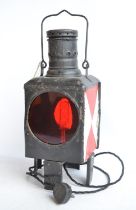 An attractive vintage German Caboose lantern with fitted modern mains powered lighting. Height