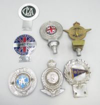 Royal Aero Club United Kingdom chrome and enamel car badge no. 492, Civil Service Motoring