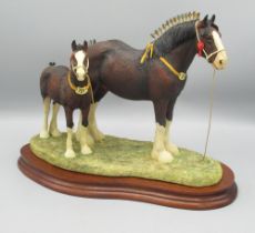 Border Fine Arts 'Champion Mare and Foal' (Shire Mare and Foal, Standard Edition), model No. B0334