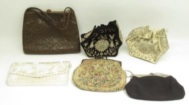 Collection of 6 vintage ladies purses
