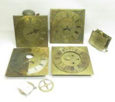 Waddington de Chorley, C19th 30 hour longcase clock movement, 11 1/4" brass dial, Roman chapter ring