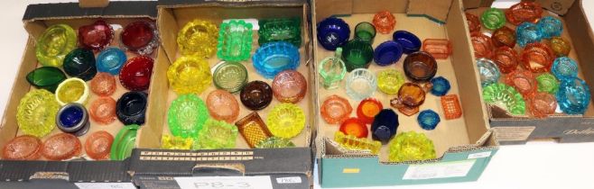 Collection of coloured glass salts (approx. 60)