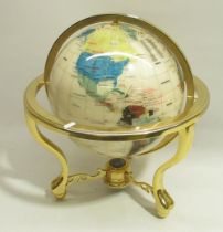 Marble effect world globe, approx. H50cm