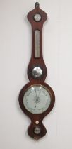 E. G. Goodacre & Sons, Billingboro & Donington - C19th mahogany wheel barometer, painted dial, dry