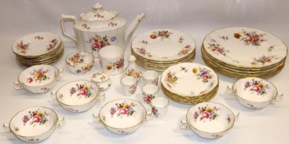 Royal Crown Derby Posies dinner and teaware, incl. teapot, six D27cm plates, six D21.5cm plates, six