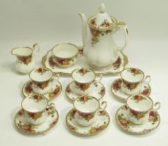 Royal Albert Old Country Rose coffee set