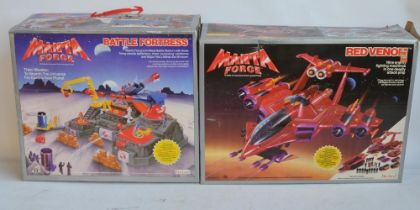 Collection of Bluebird Toys Manta Force playsets to include Battle Fortress, Red Venom, Gigantic