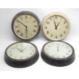 Smiths Sectric wall clock retailed by Eastern Watch, Bombay in painted metal case D36cm and three