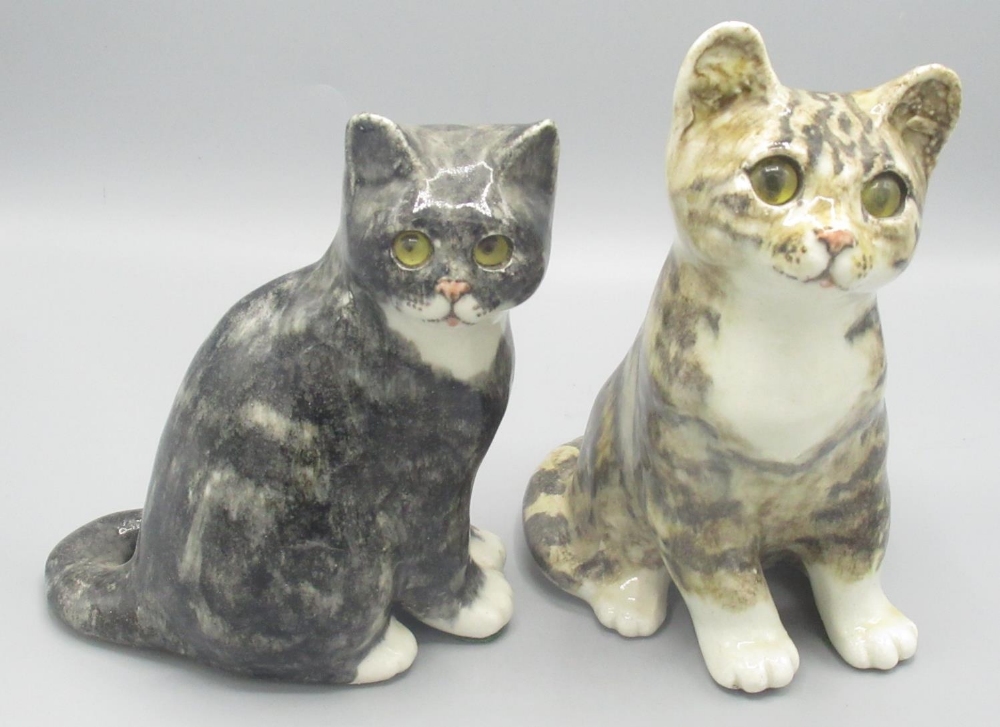 Two Winstanley Cats, painted on base "2" & "3"