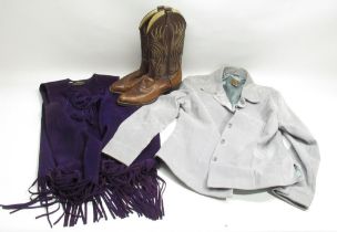 Mixed collection of clothing inc. hats, boots, jackets, handbags, purses, gloves, etc. (3 boxes)