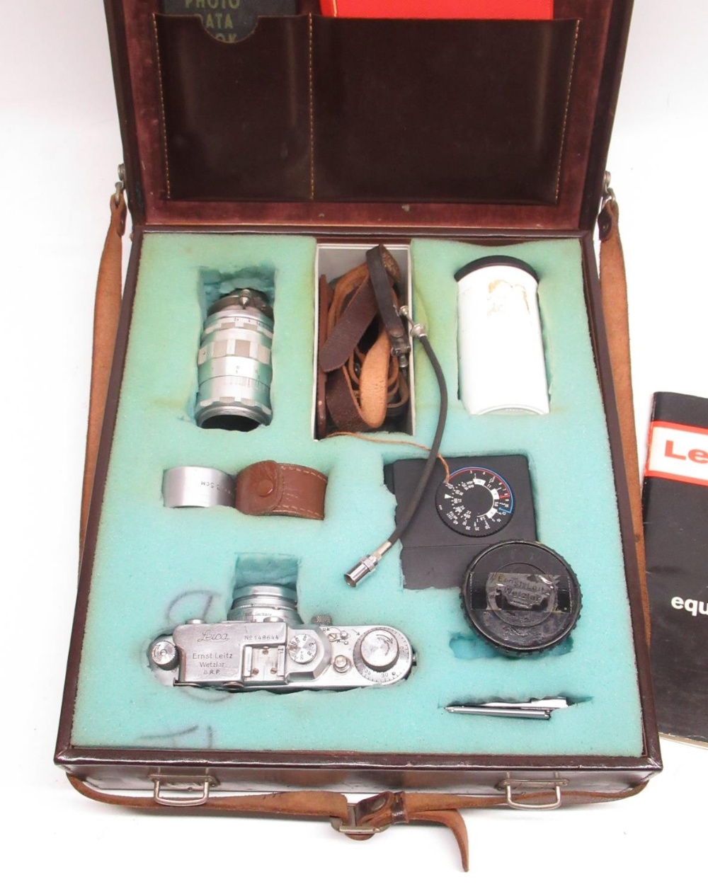 1930's Lieca III Rangefinder camera no. 148644 with Leitz Summar f=5cm 1:2 lens no. 287607, Leitz - Image 2 of 4