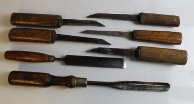 Collection of Mortice Chisels, Pattern Makers Chisels, Woodturning Chisels, Record End Turner and