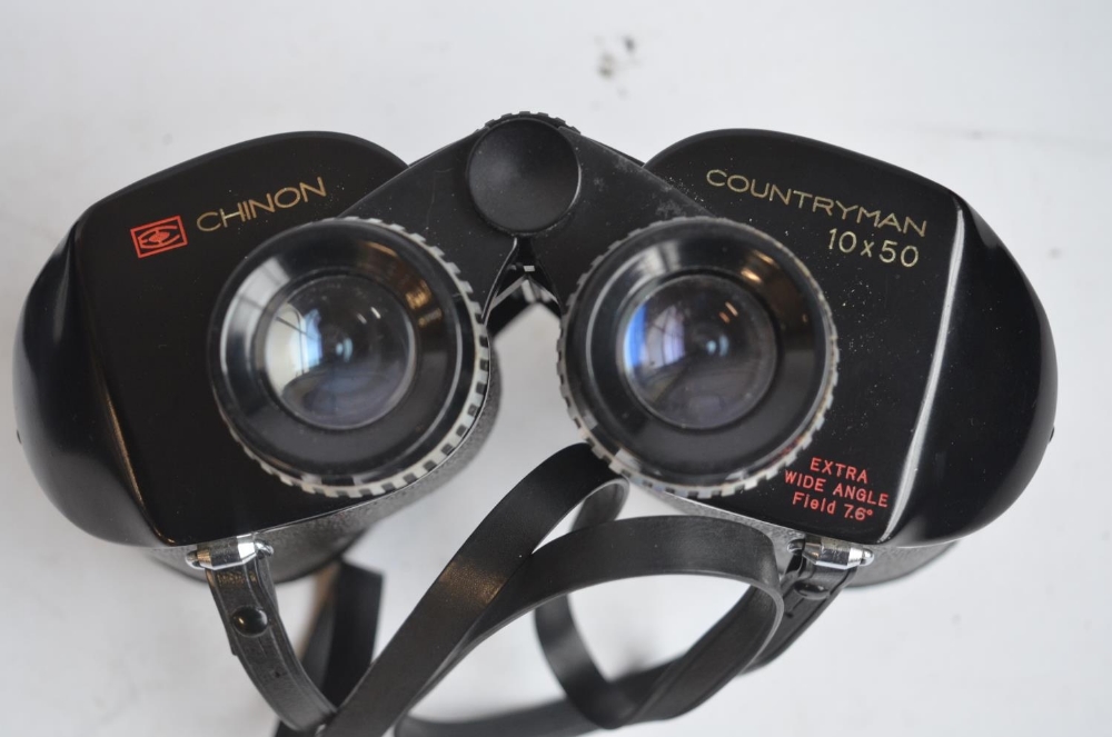 A pair of Bresser Saturn 20x60 binoculars with case and original shipping box and a pair of Chinon - Image 3 of 4