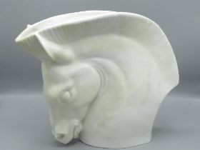 Royal Worcester Porcelain vase modelled as a horse head, H28cm