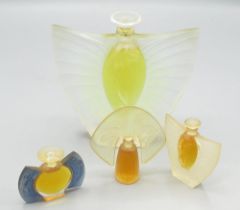 Lalique Parfum Flacon Collection perfume, 40ml bottle in clear and opalescent glass, moulded with