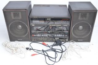 Vintage and well looked after boxed Technics SA-X22WRL LW/MW/FM Stereo Double Cassette Receiver with