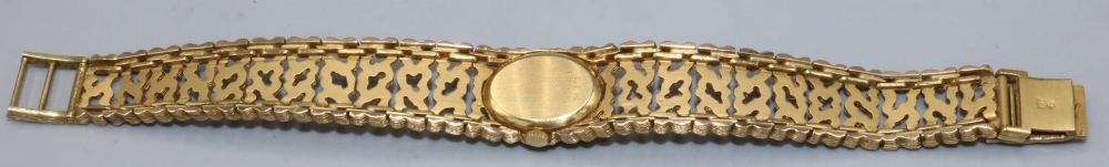 Universal Geneve - late 1960's lady's 18ct gold hand wound cocktail wristwatch, signed Roman Tiger's - Image 3 of 4