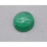 Cabochon Emerald, 4.95 carat, I1 clarity, AGI certificate of authenticity