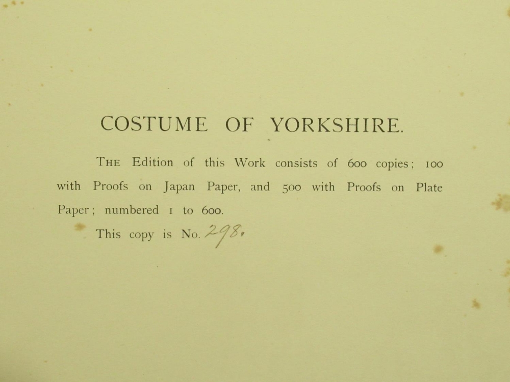 Walker (George) Ed. by Edward Hailstone F.S.A., The Costume of Yorkshire. Illustrated by a Series of - Image 2 of 2