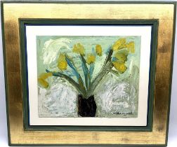 George Hainsworth (British Contemporary); 'First Daffs' oil on board, signed, framed and mounted,