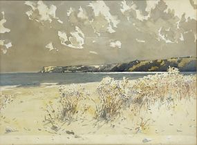 Harry Wanless (British 1873-1934); Extensive coastal landscape, watercolour, signed, 32cm x 43cm