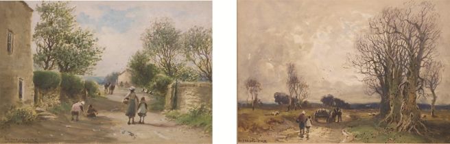 William Manners (British 1860-1930); 'Springtime, a Village near Arnside & 'A Westmoreland Common,
