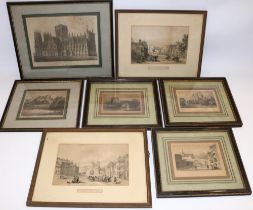 Collection of C19th York monochrome prints and engravings; Cathedral Church of York, York Minster,