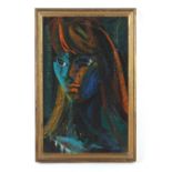 Property of a lady - Maurice Man (1921-1997) - 'HEAD OF A GIRL WITH GOLDEN HAIR' - oil on board,