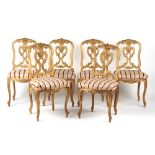 Property of a deceased estate - a set of six early 20th century French Louis XV style carved