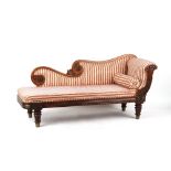 Property of a deceased estate - an early 19th century Regency period carved rosewood chaise