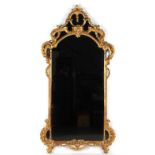 Property of a deceased estate - a late 18th century Italian carved giltwood marginal framed pier