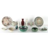 Property of a deceased estate - a quantity of assorted ceramics including a Wucai ovoid vase, the