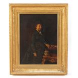 Property of a deceased estate - late 19th century - PORTRAIT OF A LADY - oil on canvas, 24 by 18.