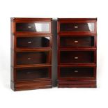 Property of a lady - a pair of early 20th century Globe Wernicke four-tier stacking sectional