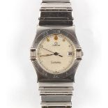 Property of a gentleman - a gentleman's Omega Constellation Chronometer quartz wristwatch, with date