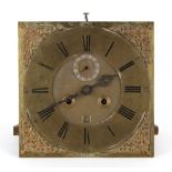 The Henry & Tricia Byrom Collection - a month going five pillar longcase clock movement, circa 1700,